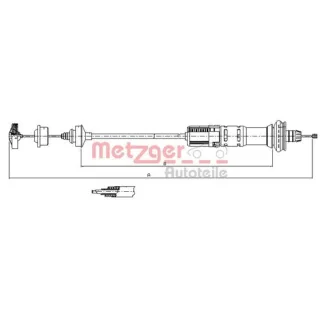 Metzger Kupplungsseil Peugeot 206 206+ 11.3028