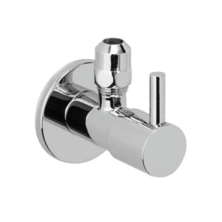 Herzbach Eckventil 11.954780.1.01 mit Rosette d= 55mm, chrom
