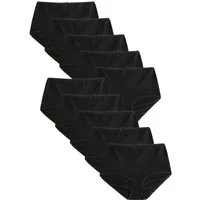 Next Taillenslip Baumwoll-Slips mit voller Bedeckung, 10er-Pack (10-St)