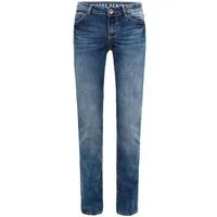 SOCCX Bequeme Jeans Damen Denim RO:MY Regular Fit dark stone used Recyceltes Polyester