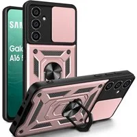 betterfon Handyhülle Panzerhülle für Samsung Galaxy A16 mit Kameraschutz & Ringhalter, Outdoorhülle mit Smartstand, Ringhalter & Silikonkern