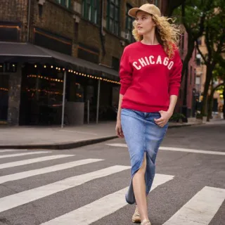 Soft Denim Maxirock für Damen in Petite-Größe, Damen, size: petite, Blau, Baumwolle/Baumwoll-Mischung, by Lands' End