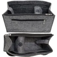 DuneDesign Taschenorganizer L - Filz Handtaschenorganizer mit Fächern für Handtasche und Rucksack, 30 x 12 x 17 cm Taschen Organizer - Innentasche für Damen Handtaschen