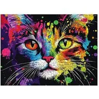 MagicHolz Puzzle MagicHolz Bunte Katze Holzpuzzle, 1000 Puzzleteile
