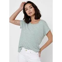 ONLY Kurzarmshirt ONLMOSTER STRIPE S/S O-NECK TOP JRS NOOS gestreift, lässig geschnitten, Jersey, Rundhals, Viskosemischung