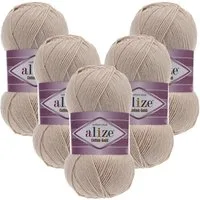 Alize 5 x ALIZE Cotton Gold Häkelwolle, 330 m, Handstrickgarn,Premium Wolle, Amigurumi