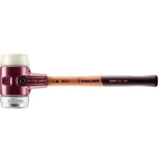 HALDER SIMPLEX - Schonhammer mit TE-Gehäuse und Holzstiel, Nylon / Weichmetall - 3089.080