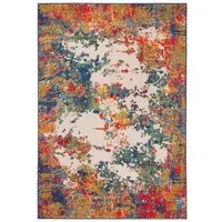 Mazovia Designteppich In- & Outdoor Teppich Wetterfest & UV-beständig Balkon - Bunt, 80 x 150 cm, Höhe 6 mm, Kurzflor, Weich, Pflegeleicht, Flachgewebe