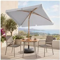 Sekey Sonnenschirm 200 x 125 cm Balkonschirm Rechteckig Holzoptik Sonnenschirm, LxB: 200x125 cm, UV50+ Sonnenschutz, für Terrasse