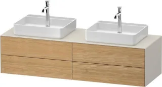 Duravit White Tulip Konsolenwaschtischunterbau wandhängend Natur Eiche & Nordic Weiß Matt & Seidenma WT4868BH5390000