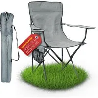 Stagecaptain Campingstuhl "Chiller" Campingsessel mit Getränkehalter in der Armlehne (1 St), Gartenstuhl faltbar, Anglersessel, Faltstuhl, Strandstuhl inkl. Tasche