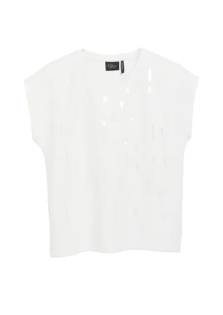 s.Oliver BLACK LABEL - T-Shirt creme - Gr. - 48