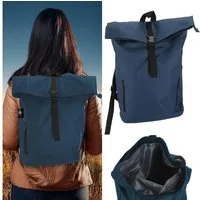 CEPEWA Rucksack Falt Rucksack Urban 30l dunkelblau 40x57x15cm 600D Polyester Rolltop