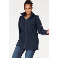 Polarino Fleecejacke Große Größen (1-St) mit Kapuze, hüftbedeckende Länge, bequemer Schnitt, wärmendes Fleece