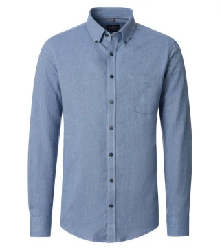 CASAMODA - Langarmhemd Casual Fit blau - Gr. - M