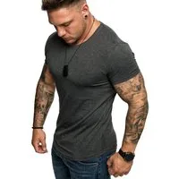 Amaci&Sons T-Shirt TACOMA Basic T-Shirt mit Rundhalsausschnitt Herren Einfarbig Vintage Rundhalsausschnitt Basic Crew Neck Shirt