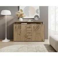 HBZ Sideboard Drivno Sideboard, B/H/T 139x90x34 cm, Breite 139cm, Kugelauszug, Einlegeböden verstellbar, 3 Schubkästen