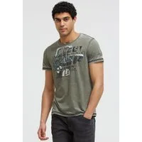 CAMP DAVID Rundhalsshirt mit Ausbrenner-Effekten