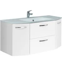 Saphir Waschtisch Quickset 326, mit Glasbecken, 112cm breit (2-St)