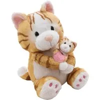 Nici Kuscheltier Little & Me, Katze 20 cm mit Kind 6 cm, 2in1: Kuscheltier Mama mit Kuscheltier Baby