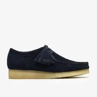 Clarks Clarks - Wallabee Navy Suede - Blau Schnürschuh
