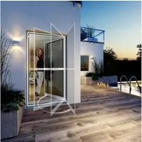 Windhager Insektenschutz-Tür Expert, Pendeltür mit Alurahmen, Fliegengitter für Balkon, Terrasse, (Packung, 1-St), Fliegengittertür 100 x 210 cm, erhältlich in anthrazit oder weiß