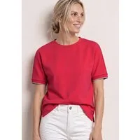 STREET ONE Rundhalsshirt aus elastischem Materialmix