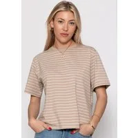 SASSYCLASSY T-Shirt Gestreiftes Shirt für Damen Legeres T-Shirt mit Rundhalsausschnitt und lockerer Passform