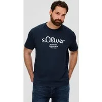 s.Oliver Kurzarmshirt T-Shirt Baumwoll-T-Shirt mit Logo-Print