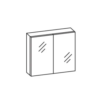 Artiqua Spiegelschrank, Stahlgrau, 070-SDT-3-80-88 070-SDT-3-80-88