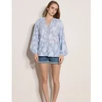Apricot Spitzenbluse Bluse mit gestickten Blumenstreifen in Jacquardoptik
