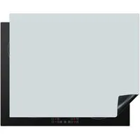 MuchoWow Herd-Abdeckplatte Silber - Grau - Metall - Leicht, Vinyl, (1 tlg), Herdabdeckplatten für Ceranfeld, Induktionsschutz, 65x55 cm