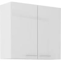 Küchen-Preisbombe Hängeschrank 80 cm Küche Lara Weiß Hochglanz Küchenzeile Küchenblock Einbauküche