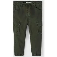 Name It Cargohose Cargo Jeans Twill Pants NMMBEN für Unisex Baumwolle Regular Fit unifarben elastisch Kordel Basic-Style