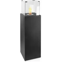 Moritz Dekokamin Standkamin 121 x 35 x 35 cm Säule 1 Liter Brenner, Ethanolbrenner Glasfeuer Terrassenfeuer Kamin