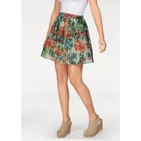 YESET Minirock Damen Chiffonrock Rock Mini Skirt Minirock Blumen-Muster Bunt 443503
