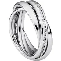 Heideman Fingerring Trini Poliert (Ring, 1-tlg., inkl. Geschenkverpackung), Rollring 3er ring poliert Wickelring damen