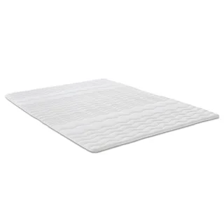 2,5 cm Komfortschaumtopper 90 x 200 cm mit Wellensteppung und Eckgummis