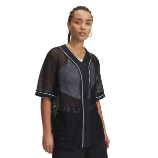 Under Armour - Trikot für Damen, V-Ausschnitt, Übergroß (Schwarz)