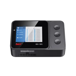 ISDT BG-18S Battery Meter 2.4-inch LCD Display Digital Battery Capacity Checker and Balancer for LiFe LiPo LiHv ULiHv 12