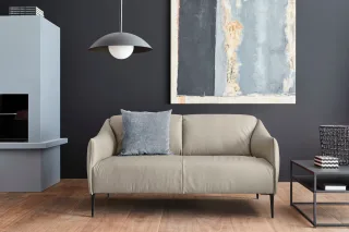 W.SCHILLIG 2-Sitzer "sally" mit Metallfüßen in Schwarz pulverbeschichtet, Breite 154 cm