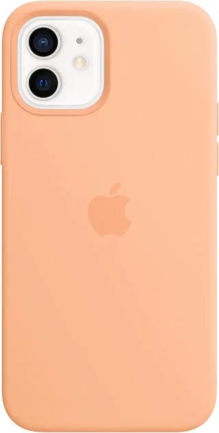 Apple Silikon Case mit MagSafe [für iPhone 12 + 12 Pro] cantaloupe