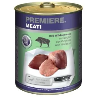 PREMIERE Meati Nassfutter Hund, Adult, Wildschwein 12x800 g