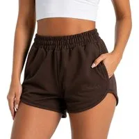 Smilodox Shorts Maruna Damen, kurze Hose, Regular Fit, Baumwolle, für Gym & Sommer Elastischer Tunnelzug, Basic, Baumwollmix, Seitentaschen