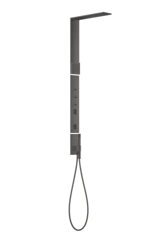 Hansgrohe Duschpaneel Axor ShowerComposition Thermostat Kopfbrause 110/220 1jet, brushed black chrom 12595340
