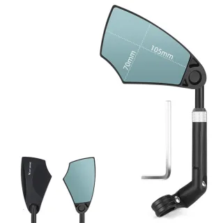 WEST BIKING Anti-Glare Bicycle Rearview Mirror Telescopic Flexible 360 Adjustabl Wide Angle HD Rearview Mirror for MTB E