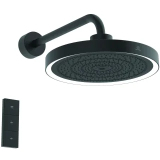 Ideal Standard Regenbrause Idealrain Solos m.Wandan. m.Licht Silk Black, A7890XG A7890XG