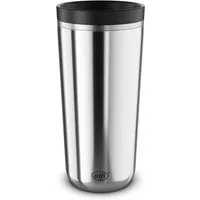 Alfi Thermobecher ISO COFFEE MUG PRO, absolut dicht, spülmaschinenfest, 1-tlg., Edelstahl, Kunststoff, Silikon, 0,38l, 6h heiß & 12h kalt, mit Druckknopf & Teebeutel-Aufhänger