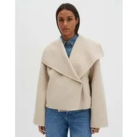 someday Wolljacke NARIA Regular mit breitem Schalkragen leicht ausgestellt geschnitten, gekämmte Oberfläche