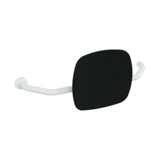 Hewi 801 Rückenstütze 801.51B9273L98 Wandabstand 230mm, rechts, matt, Lehne tiefschwarz, signalweiß